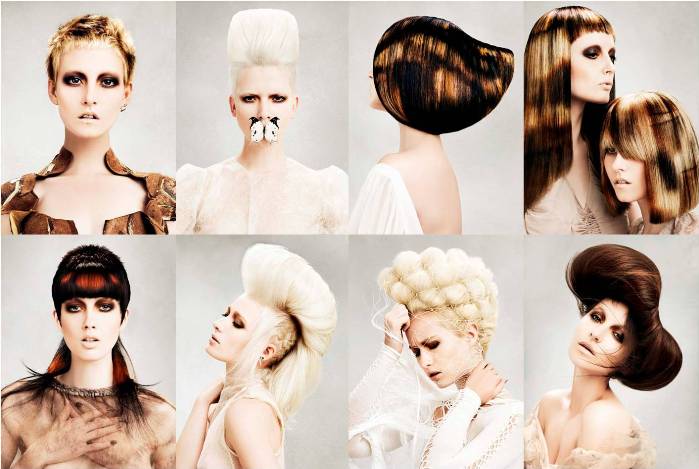 קולקציית שיער מוארת של פיינליסטים בתחרות מעצבי השיער הבריטית לשנת 2014