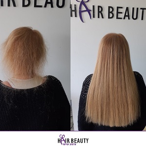 תמונות של תוספות שיער – לפני ואחרי – הייר ביוטי בעכו לשיער מושלם